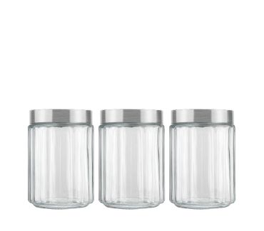 Kit com 3 Potes Redondos Collection
